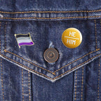 He/Him Pronoun Badge | Rainbow & Co