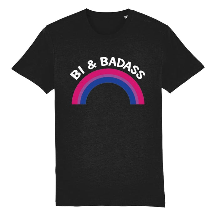 Bisexual Pride T Shirt | Bi & Badass | Rainbow & Co