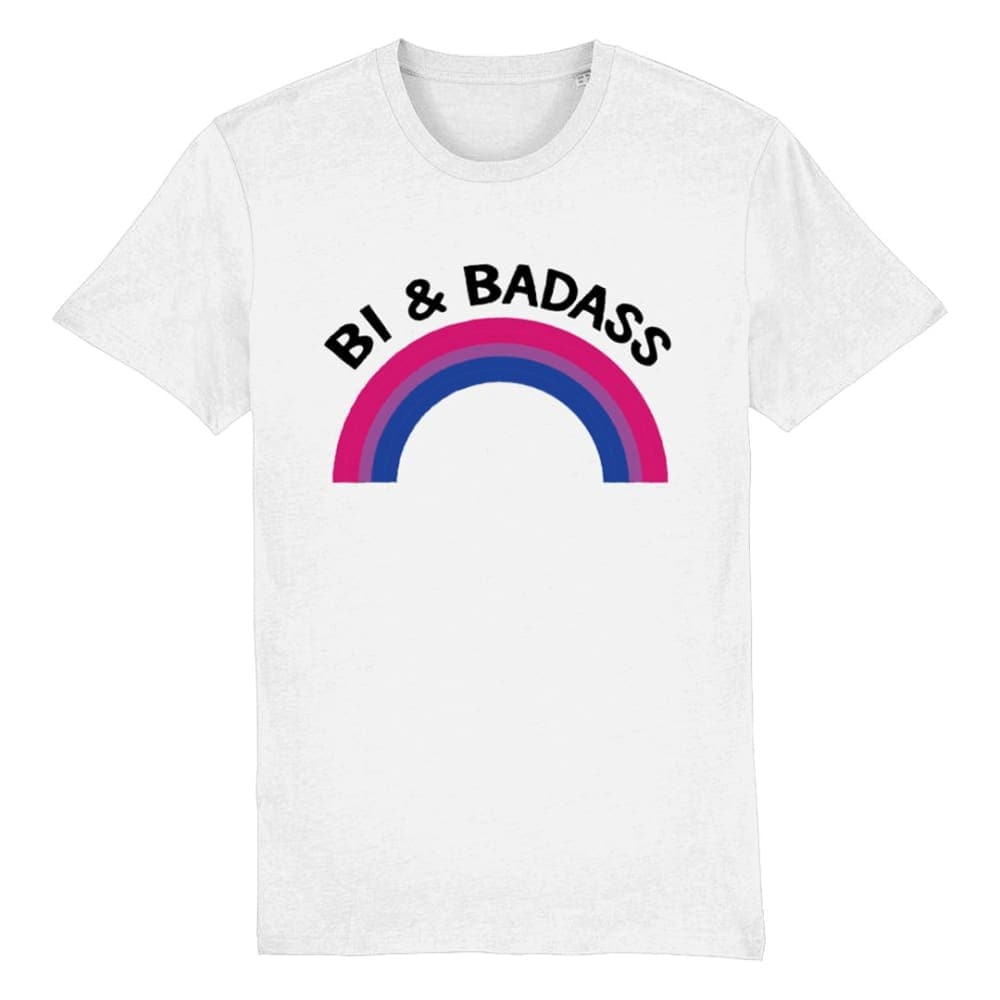 Bisexual Pride T Shirt | Bi & Badass | Rainbow & Co