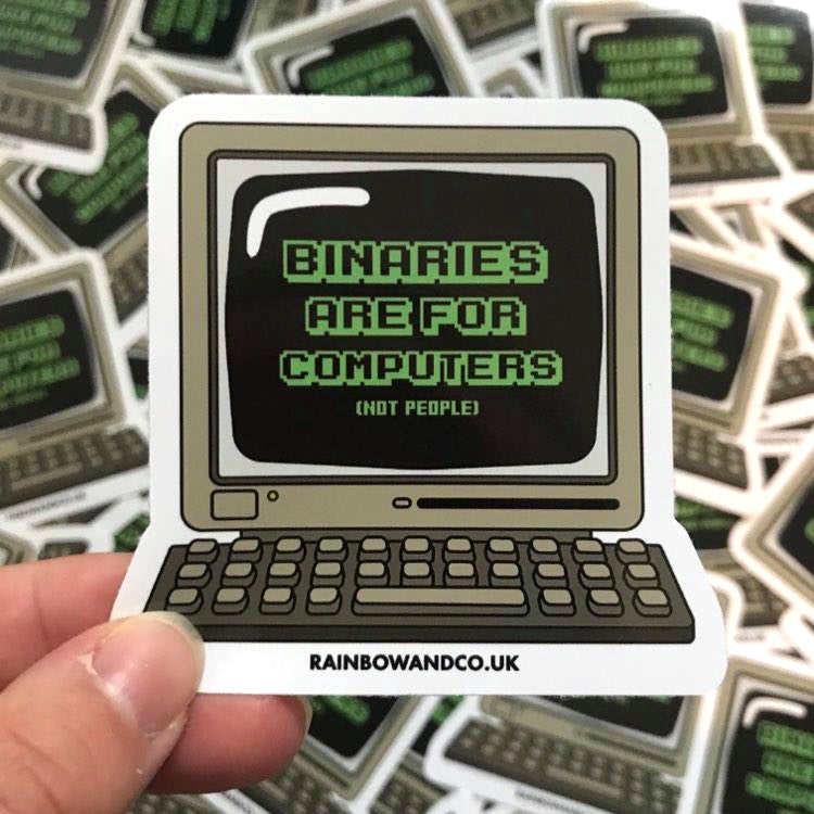 Binaries Are For Computers Sticker
