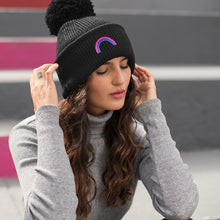 Load image into Gallery viewer, Woman wearing a Bisexual Pride Beanie Hat