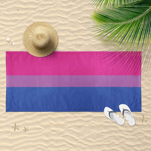 Load image into Gallery viewer, Bisexual Flag Beach Towel | Rainbow &amp; Co