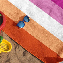 Load image into Gallery viewer, Lesbian Community Pride Flag Beach Towel | Rainbow &amp; Co