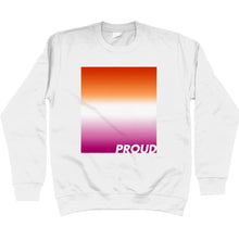 Load image into Gallery viewer, Proud Lesbian Sweatshirt - Community Voted Flag | Rainbow &amp; Co