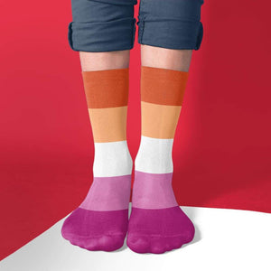 Lesbian Community Pride Flag Tube Socks | Rainbow & Co