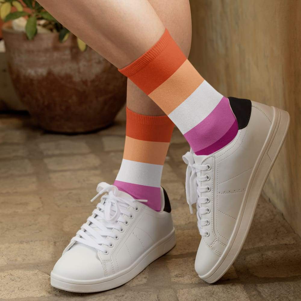 Lesbian Community Pride Flag Tube Socks | Rainbow & Co