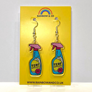 TERF Repellent Acrylic Earrings | Rainbow & Co