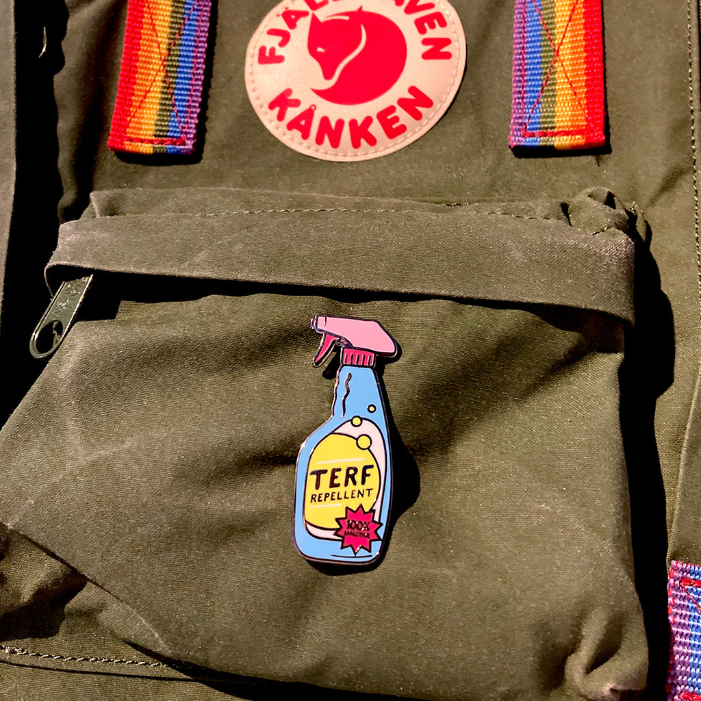 Anti TERF Enamel Pin | Trans Pride Pin | Rainbow & Co