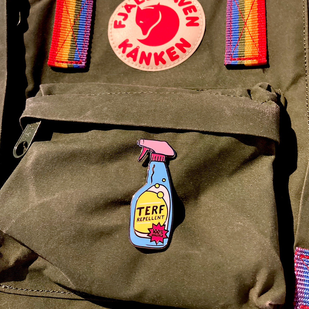 Anti TERF Enamel Pin | Trans Pride Pin | Rainbow & Co