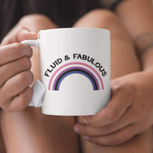 Genderfluid Mug | Fluid & Fabulous | Rainbow & Co