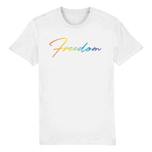 Load image into Gallery viewer, White Freedom T Shirt | Rainbow &amp; Co