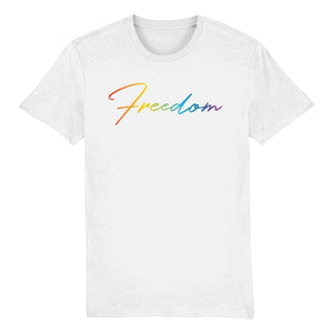 White Freedom T Shirt | Rainbow & Co