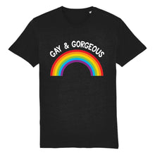 Load image into Gallery viewer, Gay Pride T Shirt | Gay &amp; Gorgeous | Rainbow &amp; Co