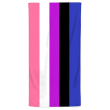 Load image into Gallery viewer, Genderfluid Flag Beach Towel | Rainbow &amp; Co