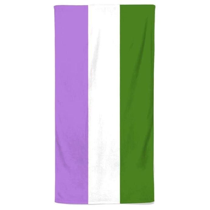 Genderqueer Flag Beach Towel | Rainbow & Co