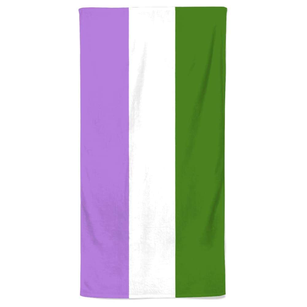 Genderqueer Flag Beach Towel | Rainbow & Co