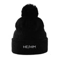 He Him Pronouns Beanie | Black | Rainbow & Co