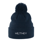 He/They Pronouns | Pride Beanie | Rainbow & Co
