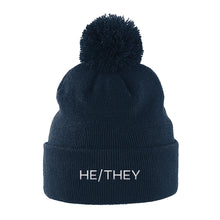 Load image into Gallery viewer, He/They Pronouns | Pride Beanie | Rainbow &amp; Co