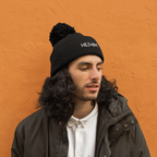He Him Pom Pom Beanie Hat | Rainbow & Co