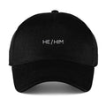 He Him Baseball Cap | Black | Rainbow & Co