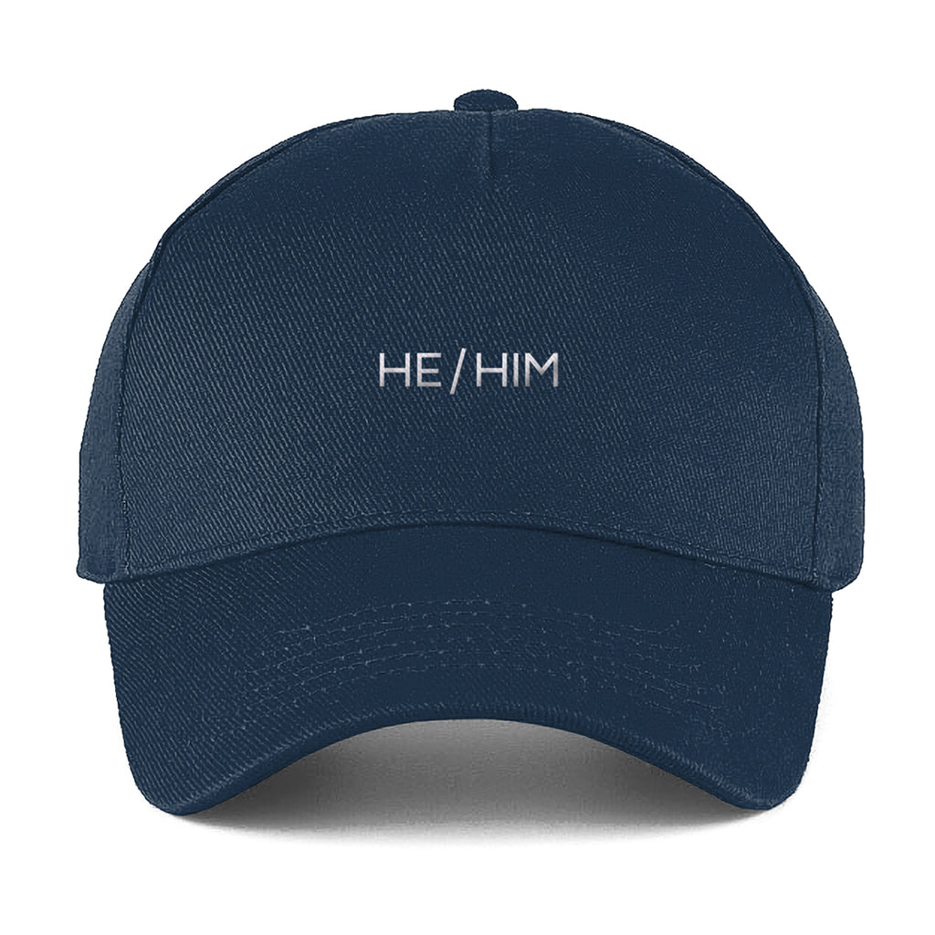 He Him Baseball Cap | Navy | Rainbow & Co