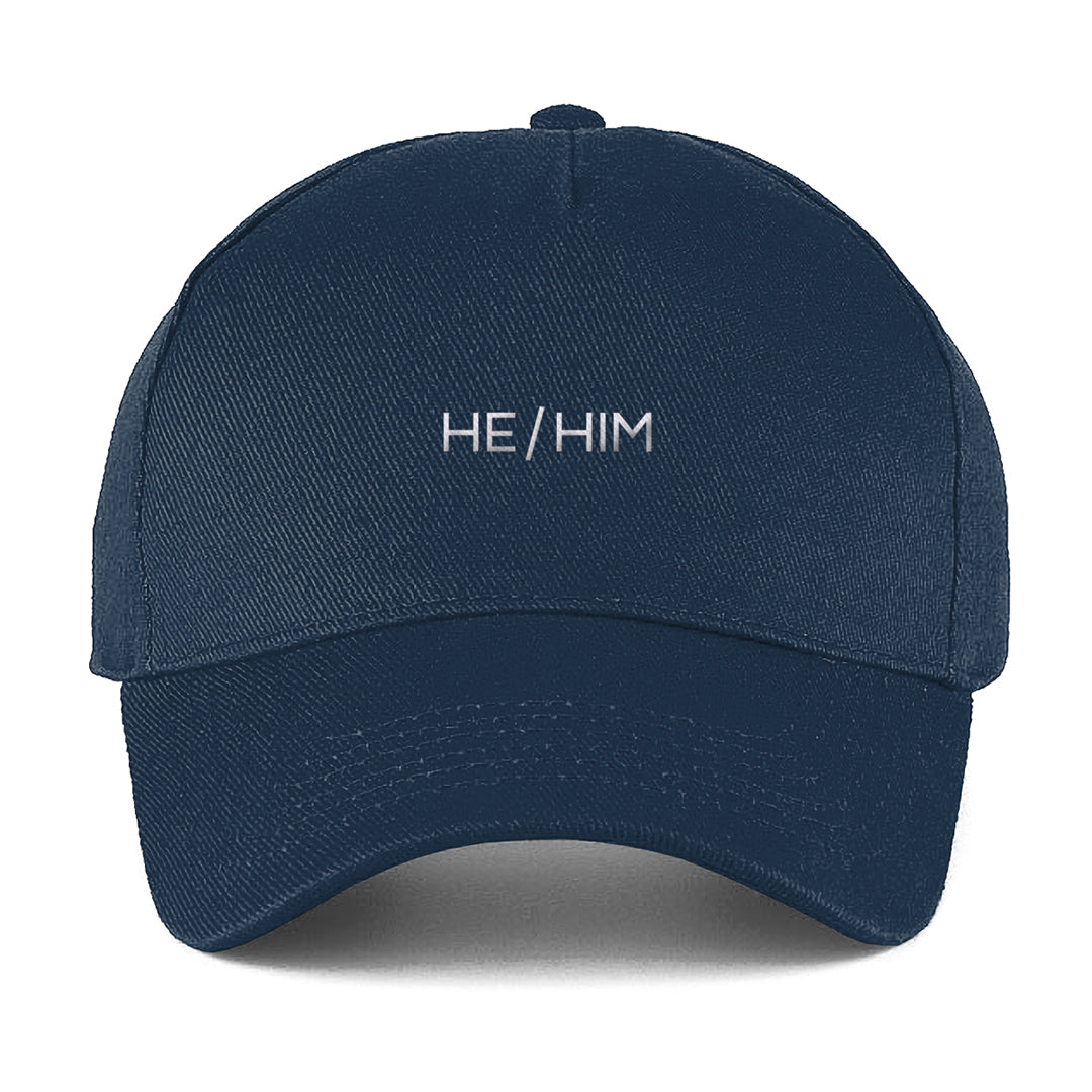 He Him Baseball Cap | Navy | Rainbow & Co