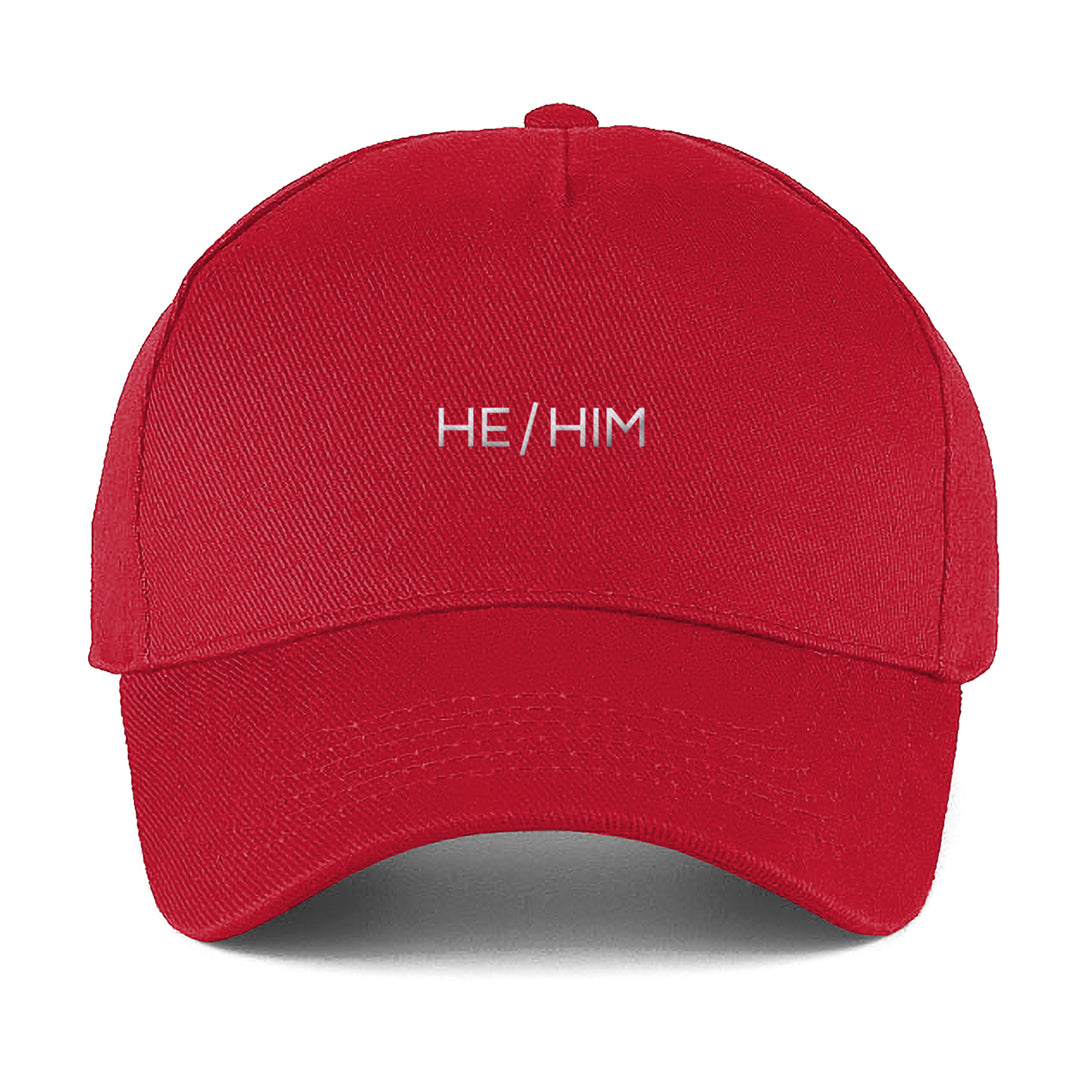 He Him Baseball Cap | Red | Rainbow & Co