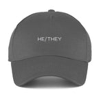 He They Baseball Cap | Grey | Rainbow & Co