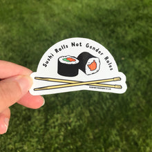 Load image into Gallery viewer, Sushi Rolls Not Gender Roles Sticker | Rainbow &amp; Co