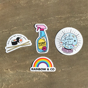 Trans Pride Sticker | TERF Repellent | Rainbow & Co