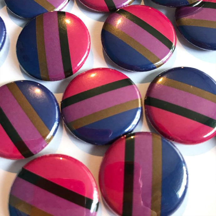 Inclusive Bisexual Flag Badge 25mm