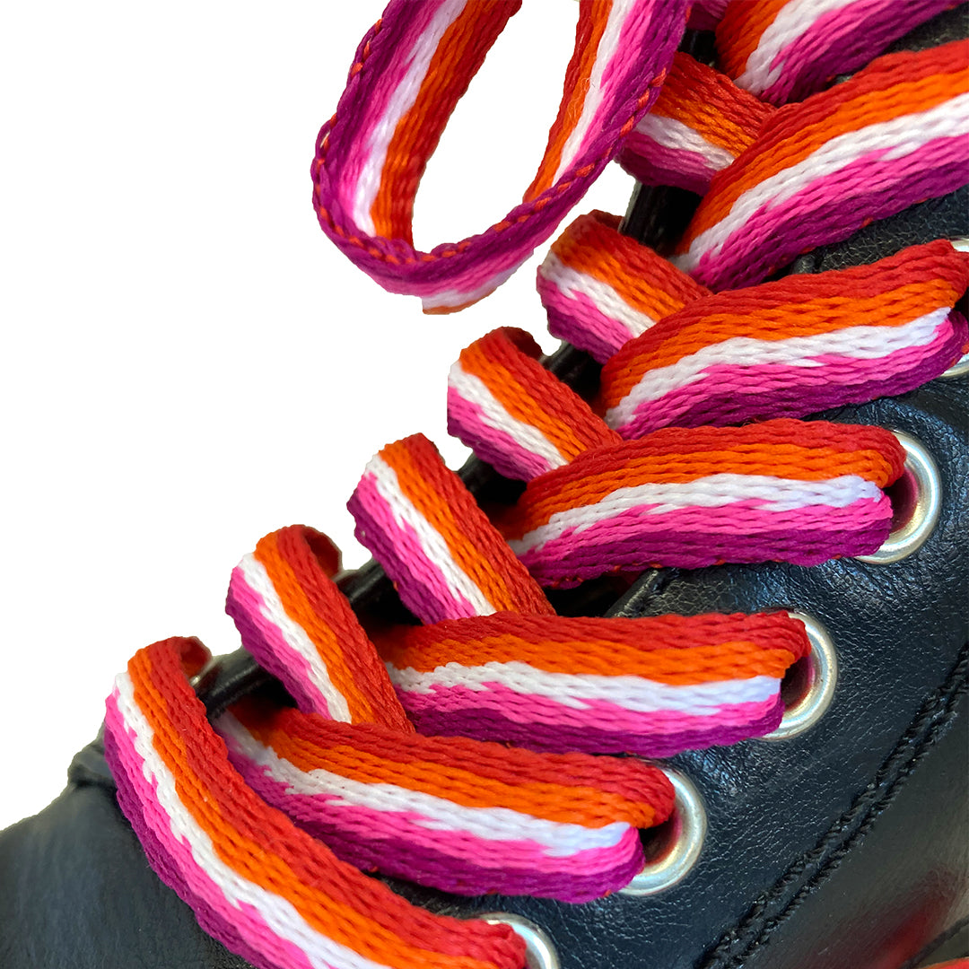 Lesbian Flag Laces | Rainbow & Co