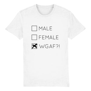 Male Female WGAF?! Trans Pride T Shirt | Rainbow & Co