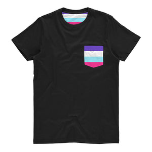 Multisexual Pride Flag Pocket T Shirt | Rainbow & Co