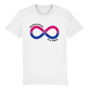Neurodivergent Bisexual Pride Shirt White | Rainbow & Co