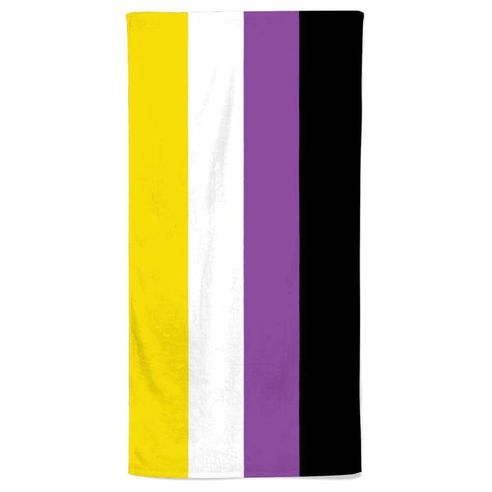 Non Binary Flag Beach Towel | Rainbow & Co