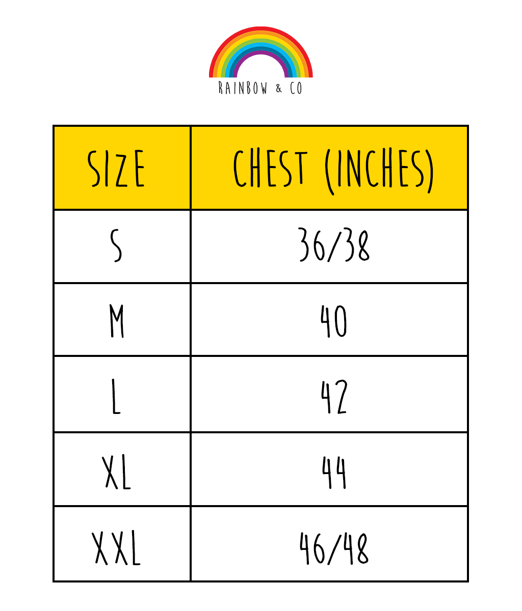 Pocket T Shirt Sizing Guide 