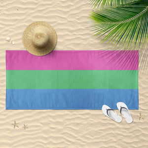 Polysexual Flag Beach Towel | Rainbow & Co