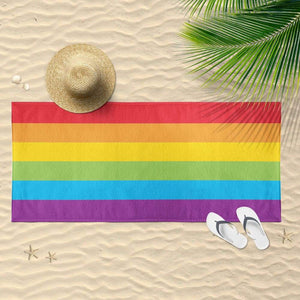 Pride Rainbow Flag Beach Towel | Rainbow & Co