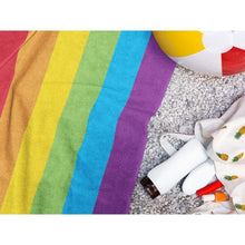 Load image into Gallery viewer, Pride Rainbow Flag Beach Towel | Rainbow &amp; Co