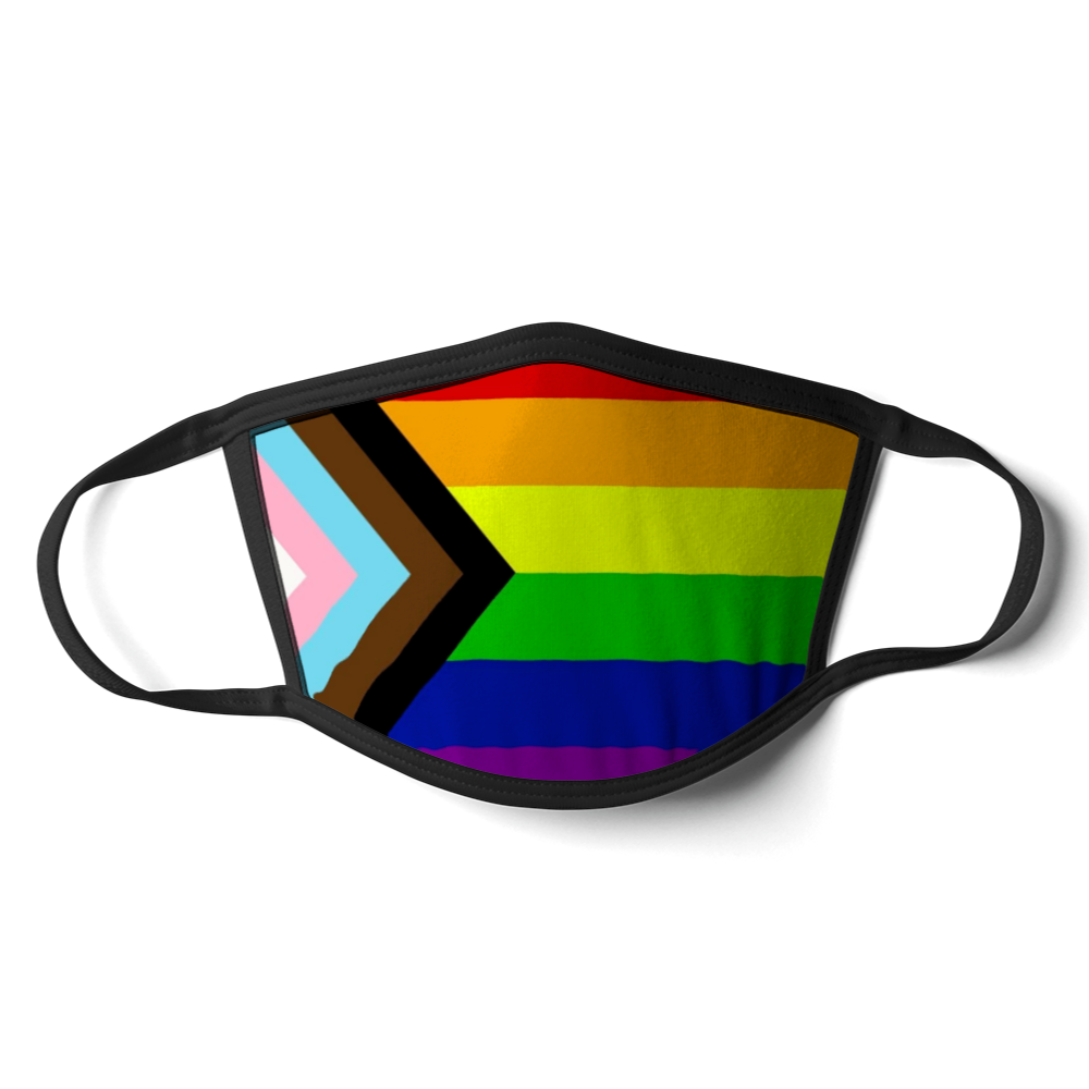 Progress Pride Flag Face Mask | Progress Pride Flag Mask | Rainbow & Co