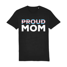 Load image into Gallery viewer, Proud Mom Transgender Flag T Shirt | Black | Rainbow &amp; Co
