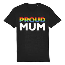 Load image into Gallery viewer, Proud Mum T Shirt | Black | Rainbow &amp; Co