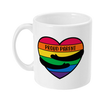 Load image into Gallery viewer, Proud Parent Rainbow Hug Mug | Rainbow &amp; Co