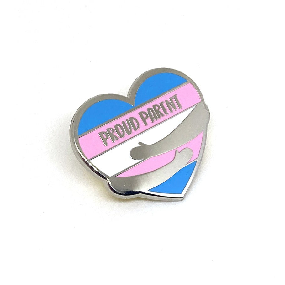 Proud Parent Trans Flag Enamel Pin | Rainbow & Co