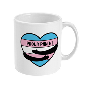 Proud Parent Hug Mug | Trans Pride Mug | Rainbow & Co