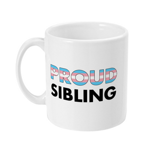 Proud Sibling Trans Flag Mug | Rainbow & Co