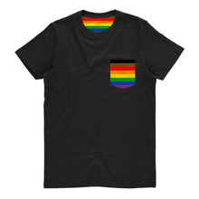 Load image into Gallery viewer, Philly Pride Inclusive Rainbow Flag Pocket T Shirt | Rainbow &amp; Co