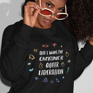 Queer Christmas Sweatshirt | Black